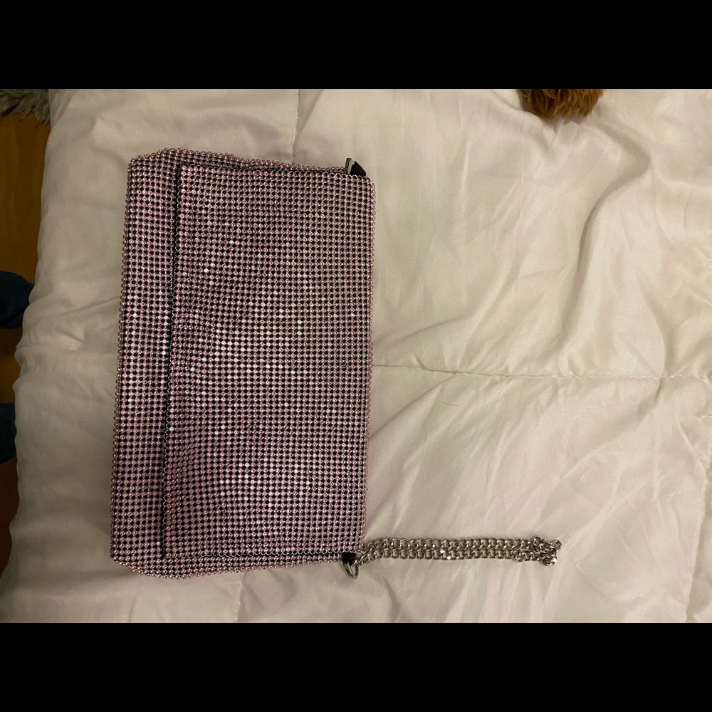 Pink rhinestone bag